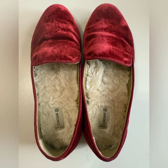 Birdies Starling Ref Velvet Slippers with Faux Fur Lining. 6.5 - Picture 3 of 5
